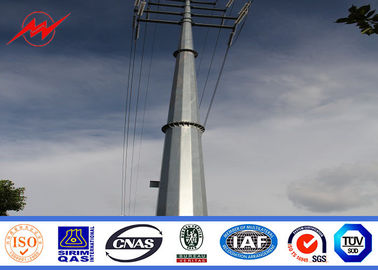 China Steel Electric Poles / Eleactrical Power Pole With Cable supplier