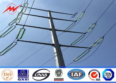 China 16sides 8m 5KN Steel Utility Pole for overhead transmission line power with anchor bolt supplier