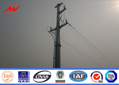 China 110kv Double Circuit Galvanized Steel Pole , Hot Dip Transmission Line Pole supplier