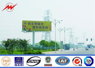 China Exterior Street Advertising LED Display Billboard With Galvanization Anti - Static supplier