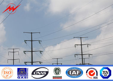 China Multi Sided Single Circuit Galvanized Steel Pole For Electrical Line 132kv supplier