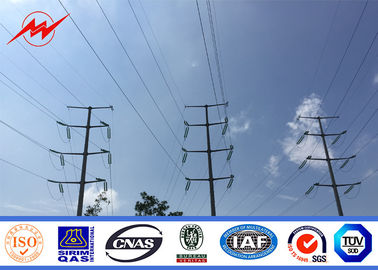 China 10m-20m Galvanised Steel Power Poles / Electric Transmission Line Poles Round Shape supplier