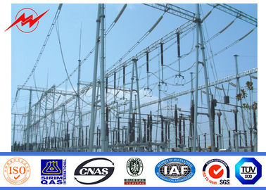 China Double Circuit 23m Galvanized Electrical Transmission Line Poles 150KV Power supplier