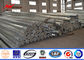 Q345 HDG Low Voltage Electric Metal Utility Poles 32M 20KN / Hot Rolled Steel Pole supplier
