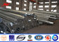 HDG 32M 20 KN Electric Steel Power Poles 5mm 3 Sections with Cross Arms supplier