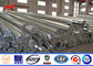 HDG 32M 20 KN Electric Steel Power Poles 5mm 3 Sections with Cross Arms supplier