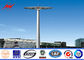 50ft 60ft 70ft High Mast Light Pole Galvanized Outdoor Lighting Pole For 69kv Transmission supplier