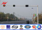7M Traffic Light Pole Gr65 4m / 6m Galvanized Road Light Poles With 9M Bracket supplier