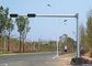 Roadway Driveway Traffic Light Pole / Galvanised Steel Pole With 9m Cross Arm supplier