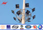 55m Work Platform Steel Polygonal High Mast Light Pole 500W LED Flood Light Poles supplier