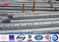 Low Voltage 33kv Power Transmission Poles , Anti Rust Galvanised Steel Poles supplier