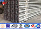 10m 12m White Arched Arm Steel Galvanized Street Light Pole Black Steel Finish supplier