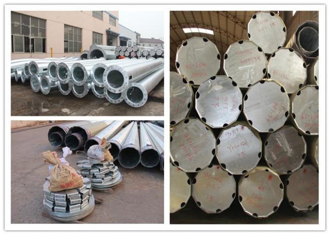 Transmission And Distribution Electrical Power Utility Galvanized Steel Pole ASTM A 123 0