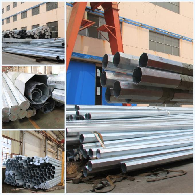 Metal Tubular Power Utility Poles For 33kv Transmission Line Steel Pole Tower 2