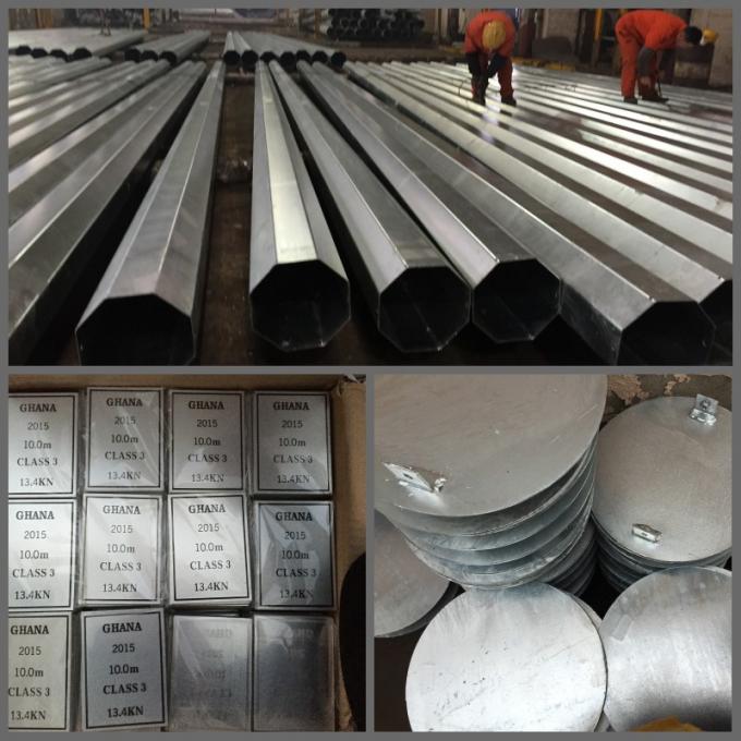 Transmission Line Galvanized Lattice Steel Poles 10kv - 220kv With Bitumen 0