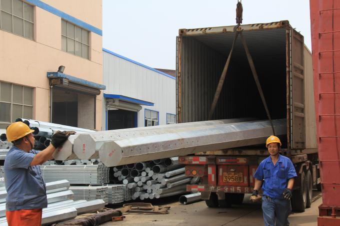 Hot Dip Galvanized Steel Transmission Pole With Q345 Q460 Material 3