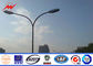 Black Surface Color 14m Galvanized Street Lamp Pole / Solar Lighting Poles supplier