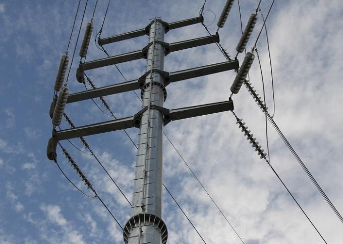 18m 20m 25m Galvanized Power Transmission Poles For 110 Kv Cables Power Coating 1
