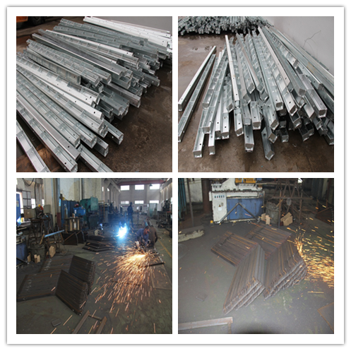 Galvanized 11m 33kv Transmission Line Poles With Anti Wind Capacity 36.9m/S For Overhead Project 0