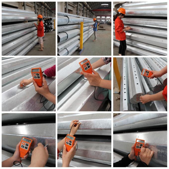 7-12M Electrical Power Steel Pole 36mm With Hot Dip Galvanized For Power Transmission 1